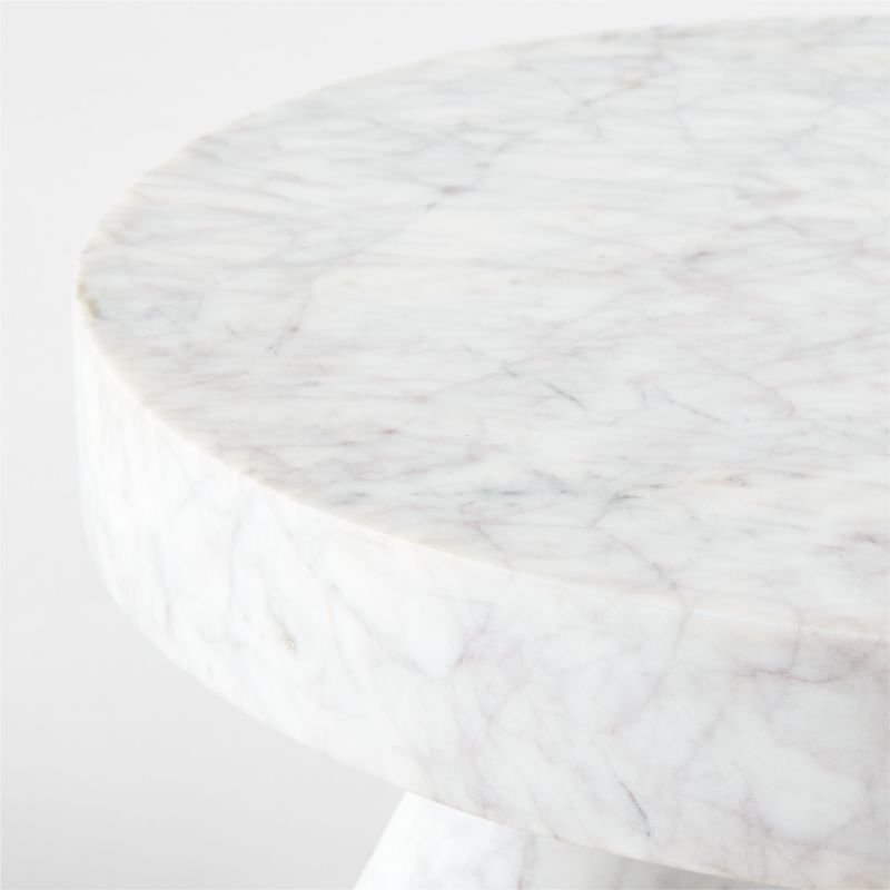 Jaxx 2-Piece White Marble Side Table Set - image 4 of 6