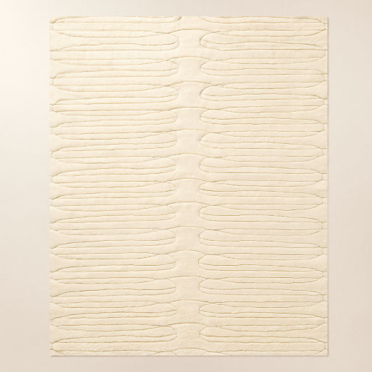 Jackson Ave. Hand-Knotted Warm White New Zealand Wool Area Rug by Casa Dean by Swizz Beatz
