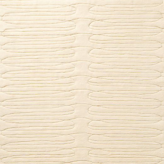Jackson Ave. Hand-Knotted Warm White New Zealand Wool Rug Swatch 12"x12" by Casa Dean by Swizz Beatz