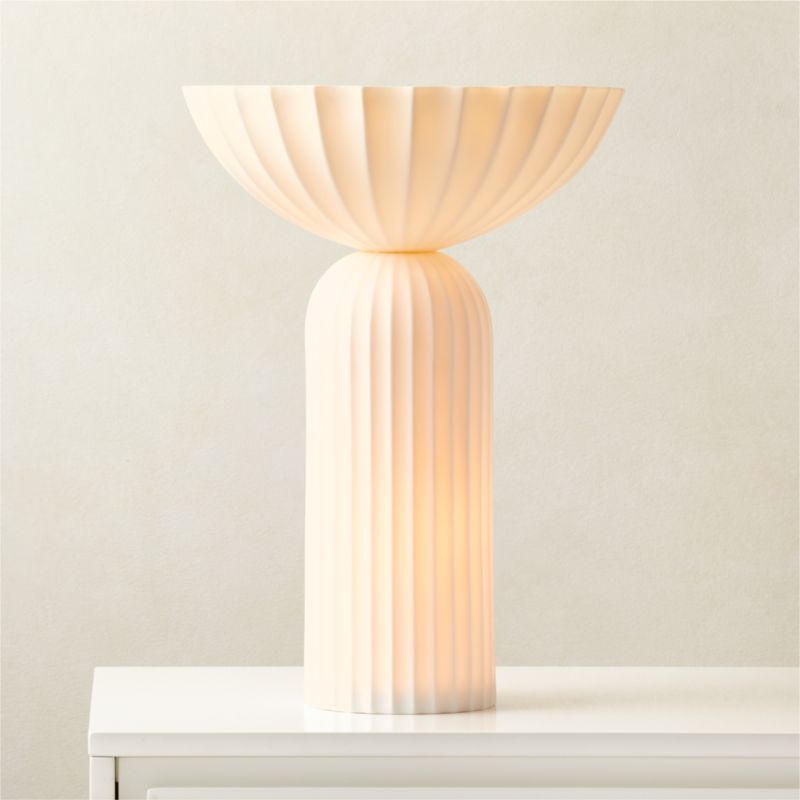 Jeanne Fluted White Porcelain Table Lamp - image 0 of 10