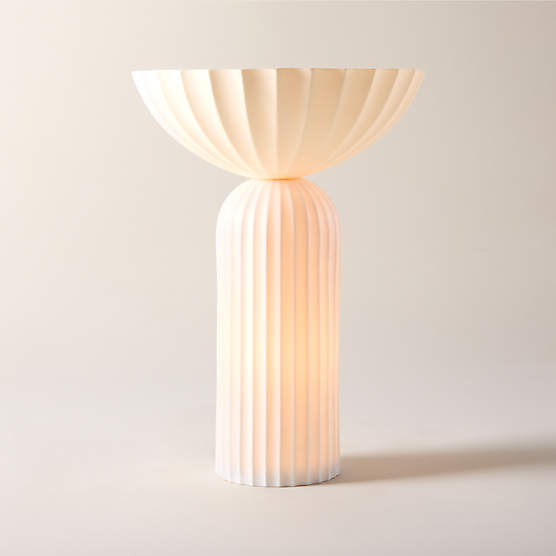 Jeanne Fluted White Porcelain Table Lamp