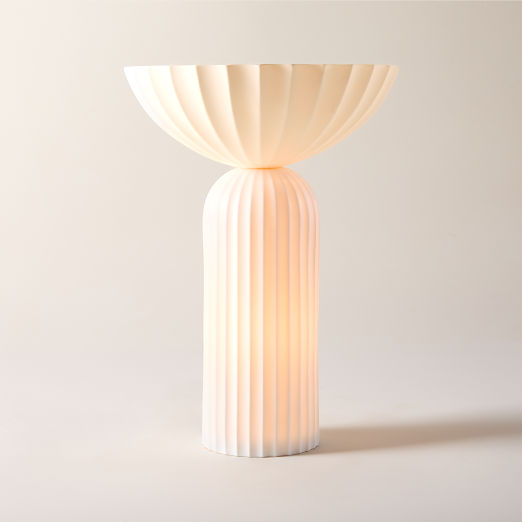 Jeanne Fluted White Porcelain Table Lamp