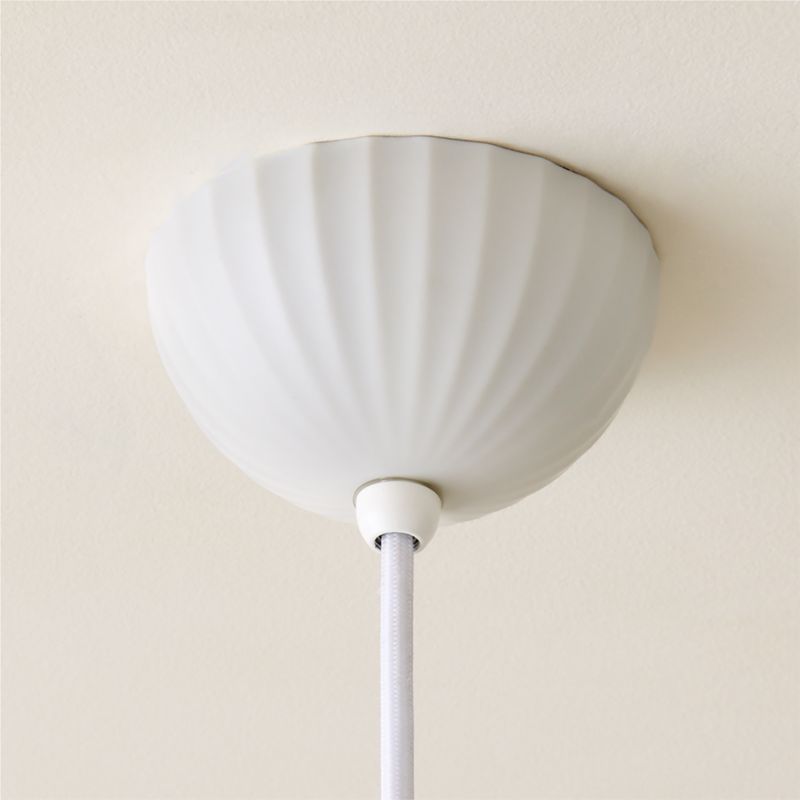Jeanne Fluted White Porcelain Dome Pendant Light - image 4 of 8