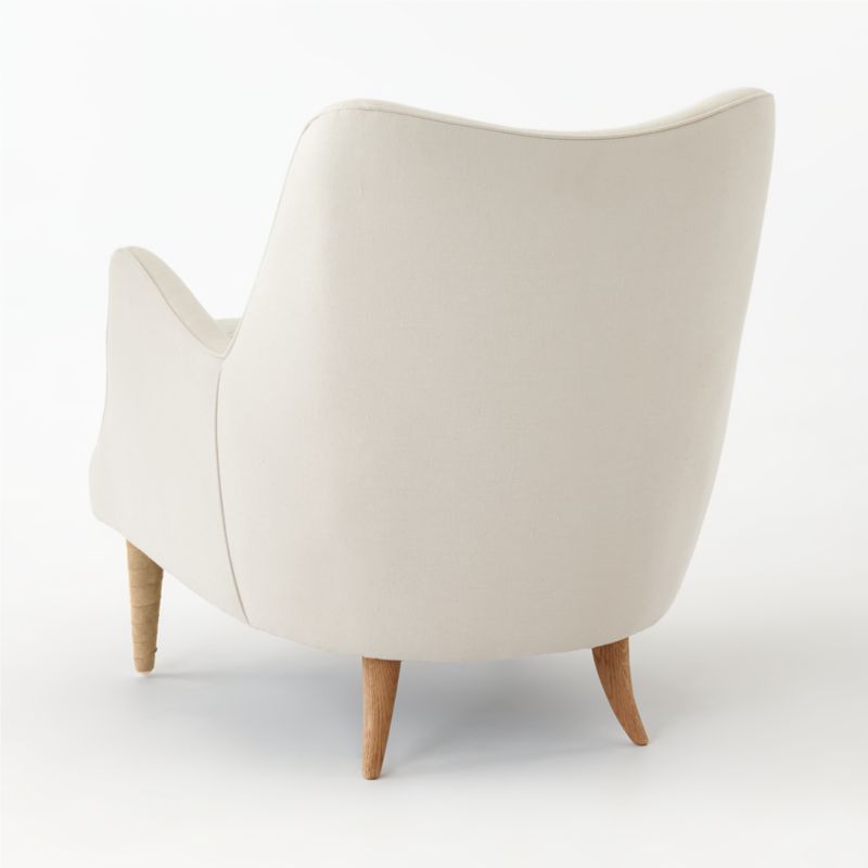 Jed Linen and Shearling Chair with Natural Legs by Ross Cassidy - image 7 of 10