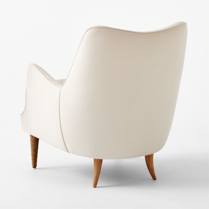 Jed White Linen Chair by Ross Cassidy - image 6 of 8