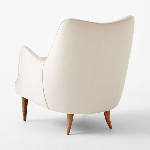 Jed White Linen Chair by Ross Cassidy