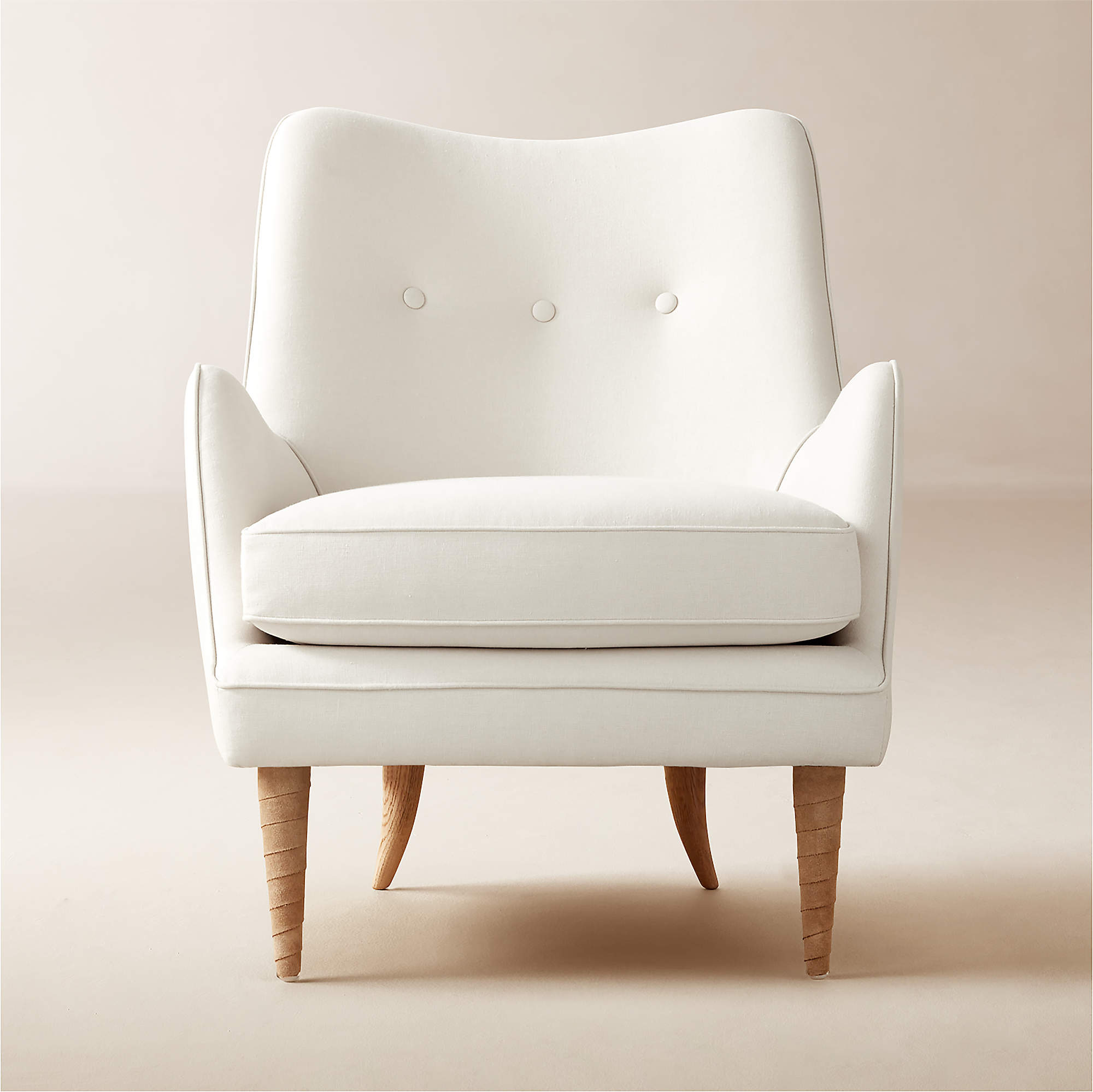 Jed White Linen Chair By Ross Cassidy + Reviews 