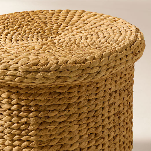 Jessa Handwoven Round Storage Basket with Lid