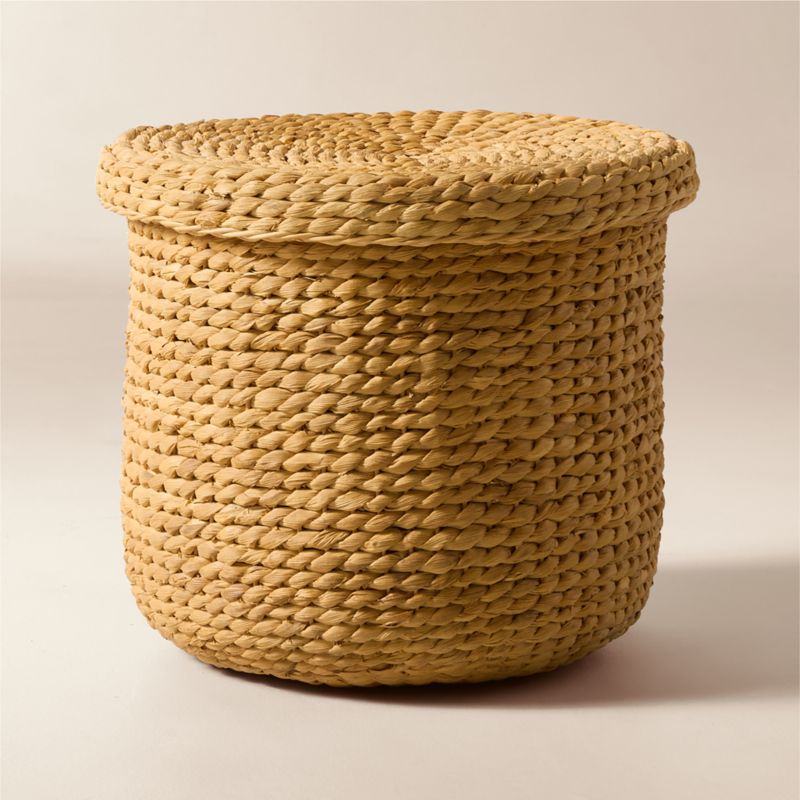 Jessa Handwoven Round Storage Basket with Lid - image 3 of 4