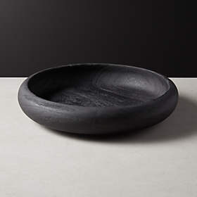 Tabi Black Scalloped Marble Decorative Bowl + Reviews