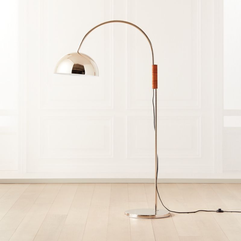 View Jett Champagne Arched Floor Lamp details
