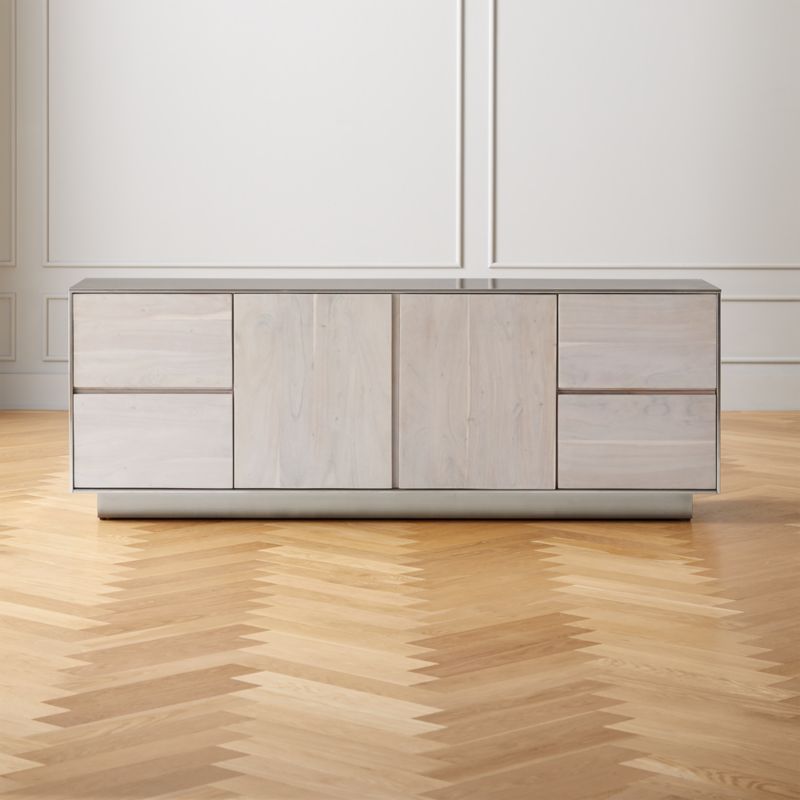 Jett Wood and Metal Media Credenza CB2