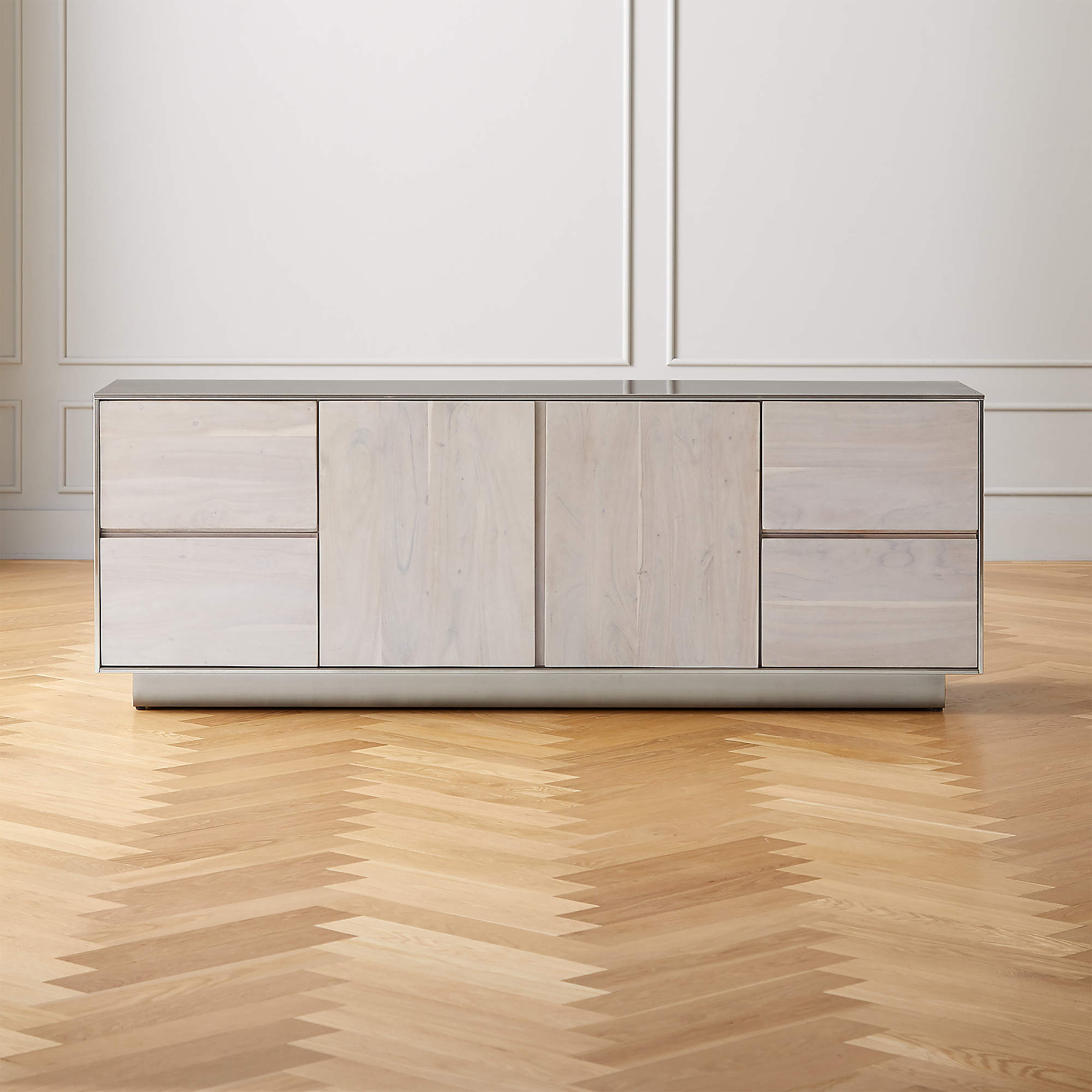 Jett Wood and Metal Media Credenza CB2