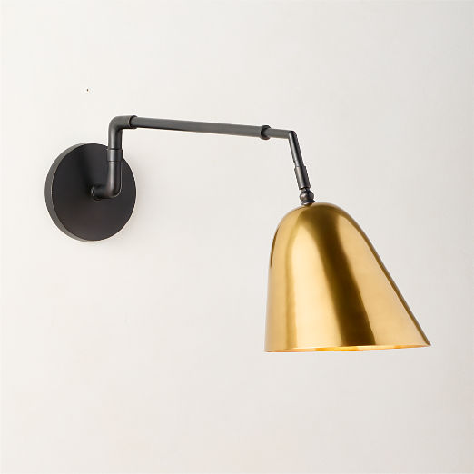 Jo Aged And Blackened Brass Wall Sconce by Kay Fisker