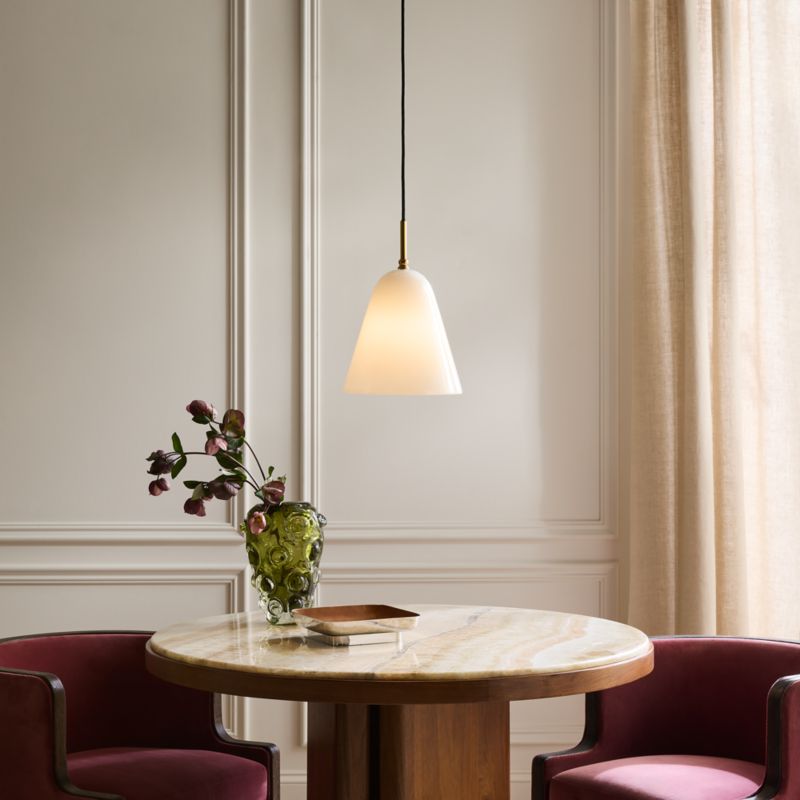 Jo Glass Pendant Light by Kay Fisker 10" - image 1 of 7