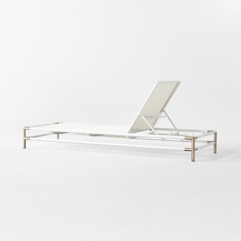 Jolena White Metal and Sunbrella® Outdoor Sun Lounger - image 11 of 13