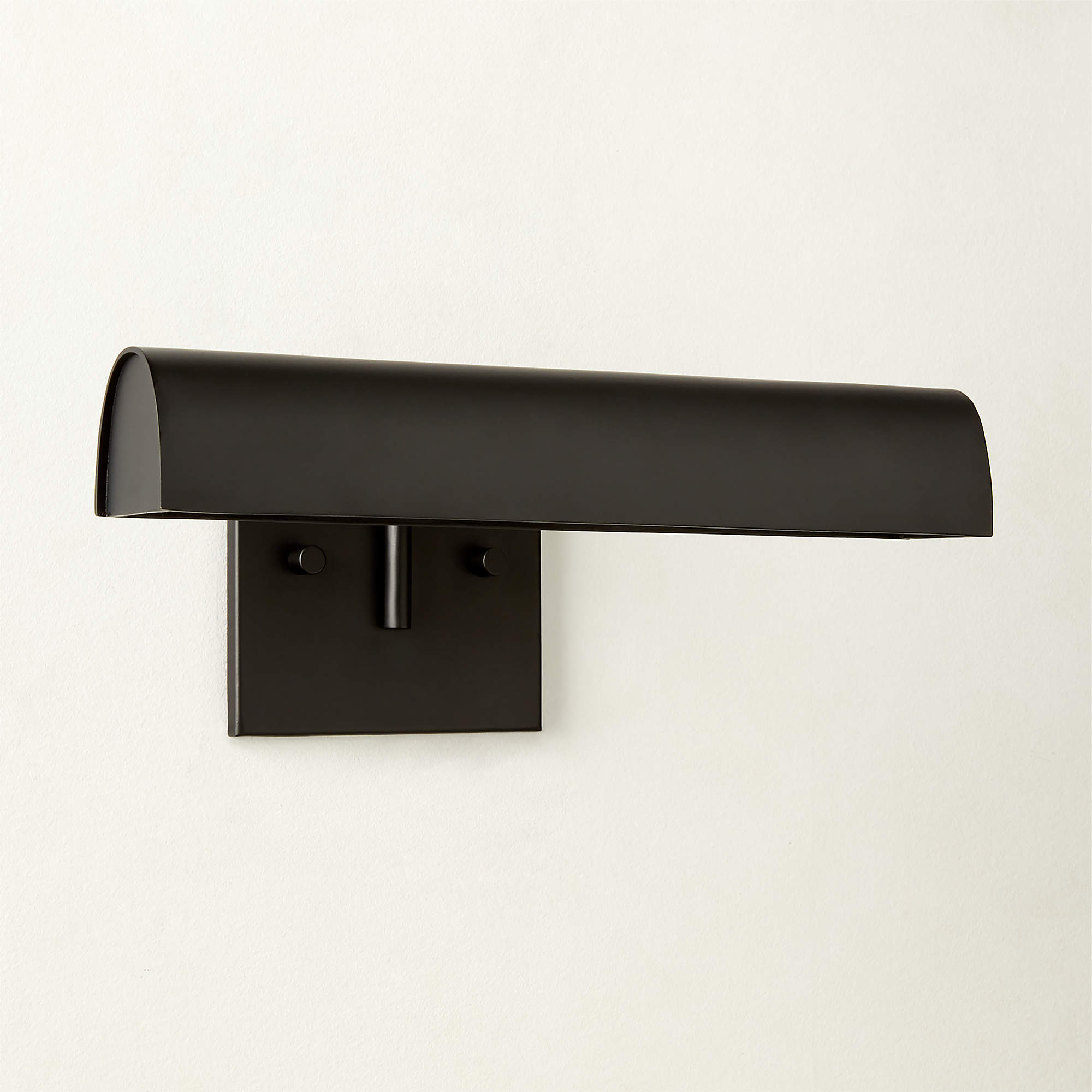 Jolie Modern Black Picture Light Sconce 12" + Reviews CB2