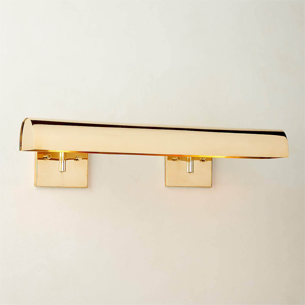 Jolie Polished Brass Modern Picture Light Sconce 24'' + Reviews | CB2
