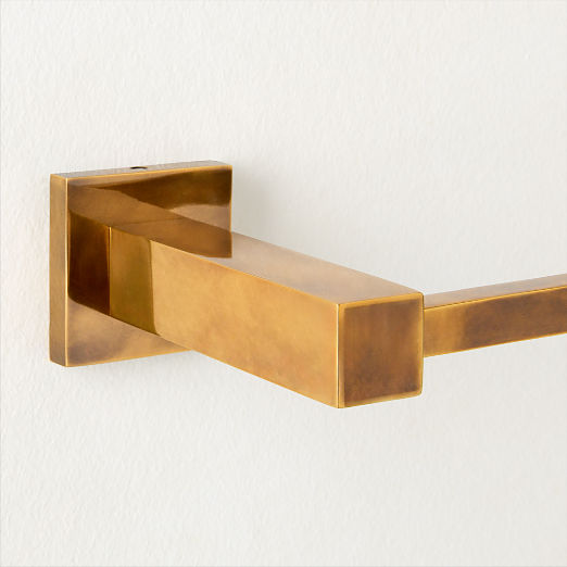 Jones Aged Brass Wall-Mounted Toilet Paper Holder