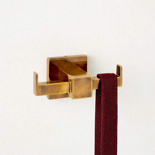 Jones Aged Brass Double Hook