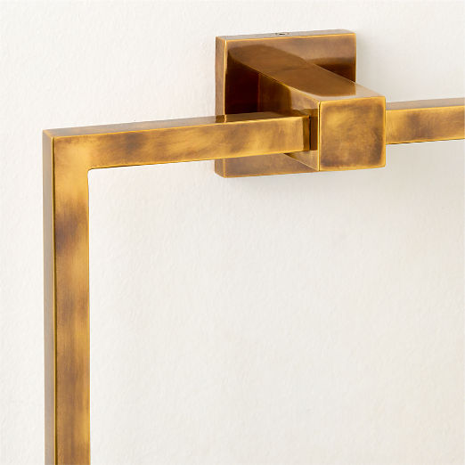 Jones Aged Brass Towel Ring