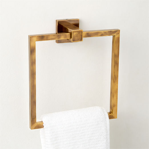 Jones Aged Brass Towel Ring