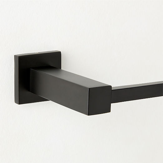 Jones Matte Black Wall-Mounted Toilet Paper Holder