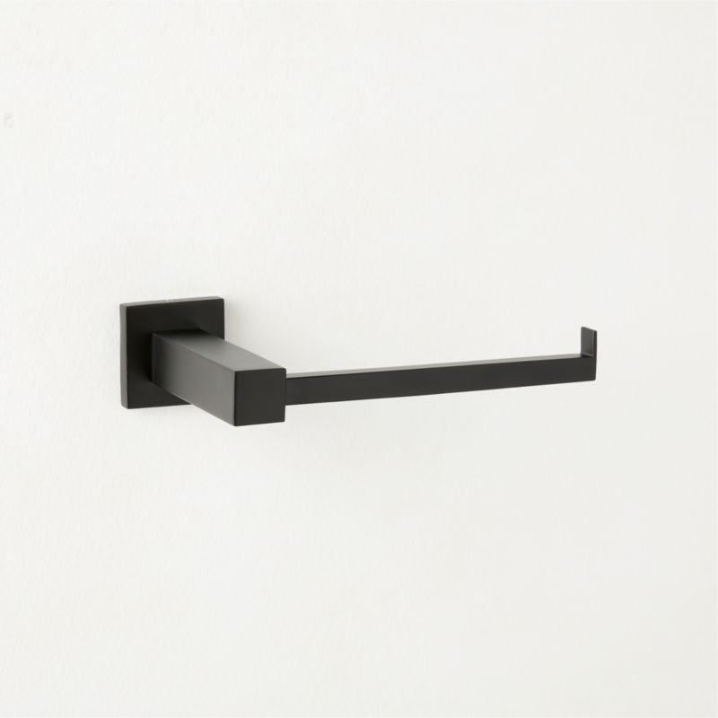 Jones Matte Black Wall-Mounted Toilet Paper Holder - image 2 of 4