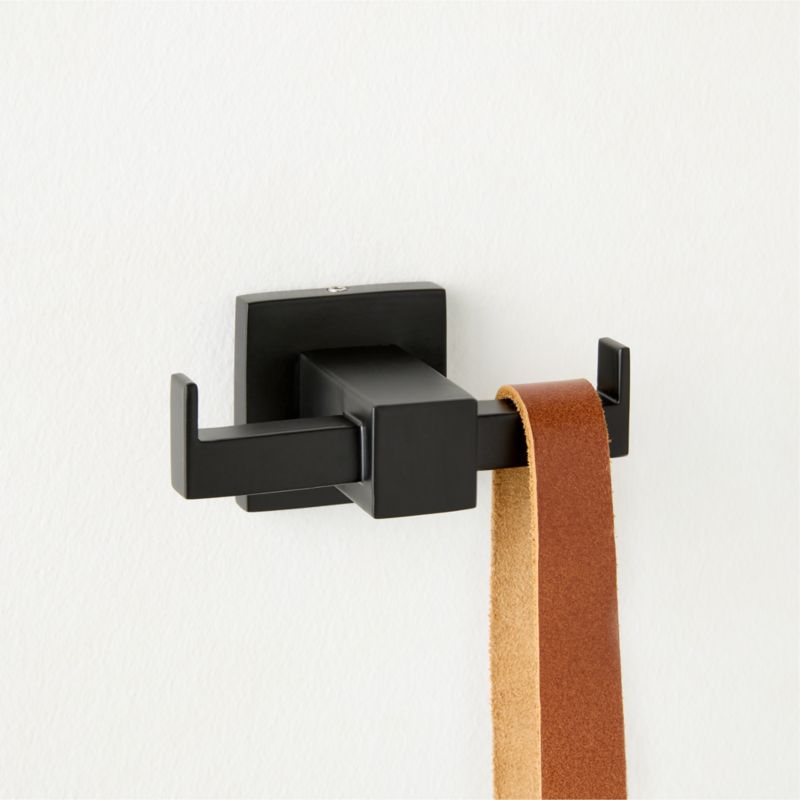 Viewing product image Jones Matte Black Double Hook - image 1 of 3