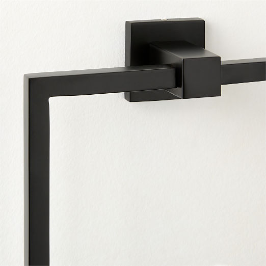 Jones Matte Black Towel Ring