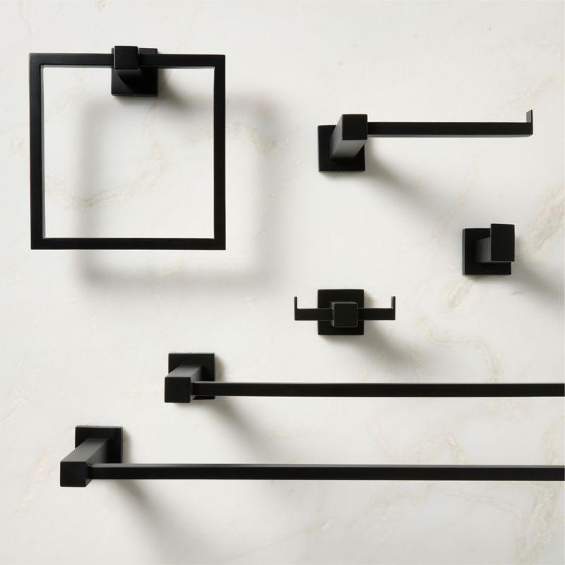 Jones Matte Black Wall-Mounted Toilet Paper Holder - image 3 of 4