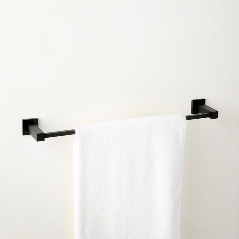 View Jones Matte Black Towel Bar 24" details