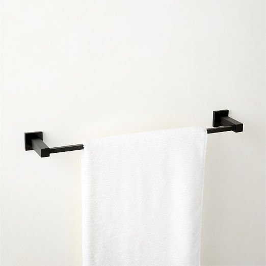 Jones Matte Black Towel Bar 24"