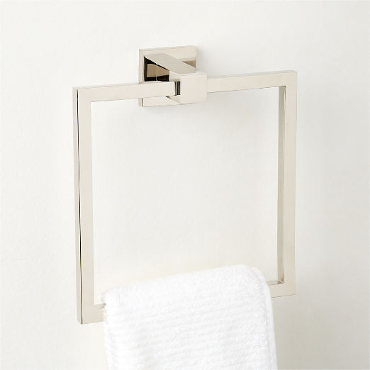 Jones Polished Nickel Towel Ring