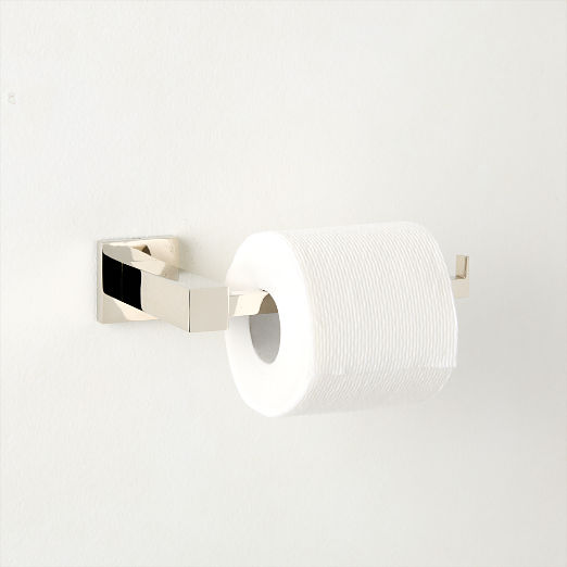 Jones Polished Nickel Wall-Mounted Toilet Paper Holder
