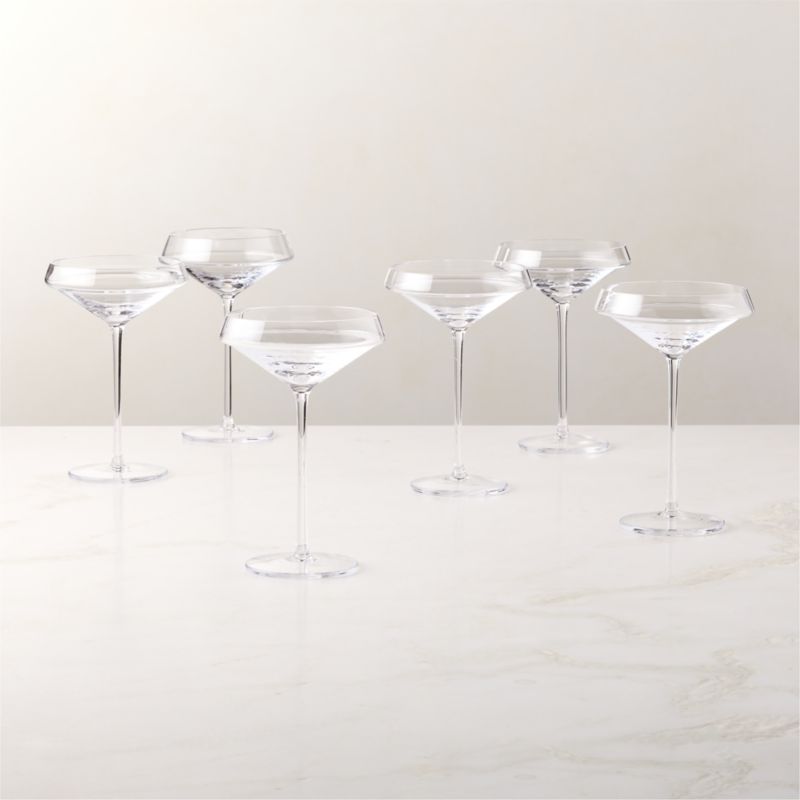 Joplin Coupe Cocktail Glasses Set of 6 - image 2 of 3