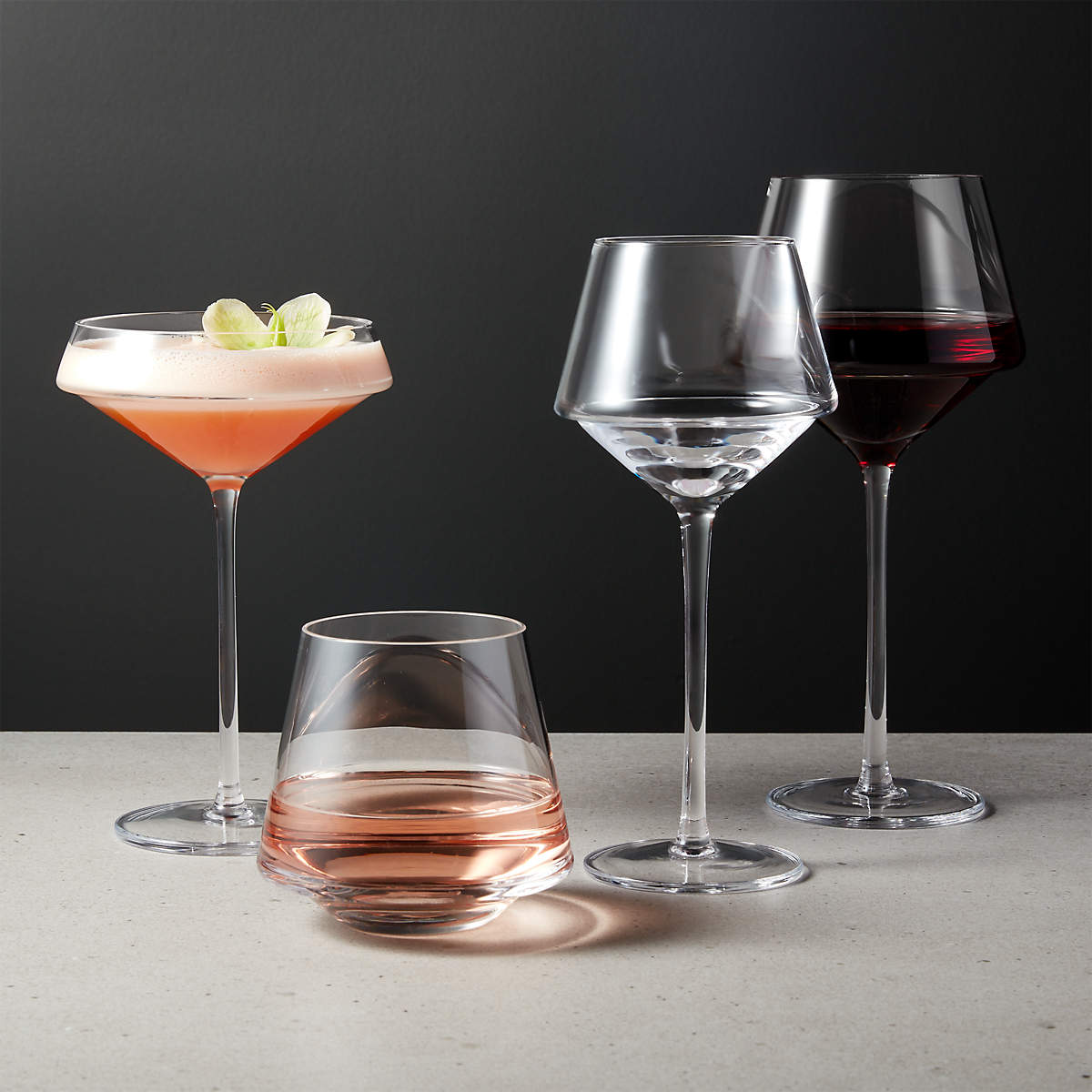 Joplin Stemware Wine Glass Set CB2