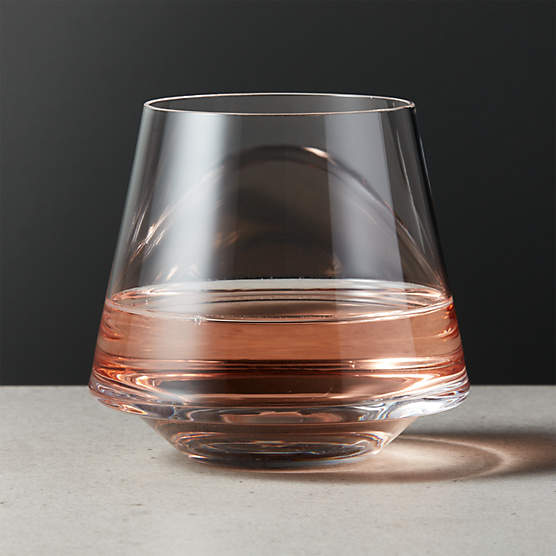 True Modern Stemless Wine Glass + Reviews | CB2