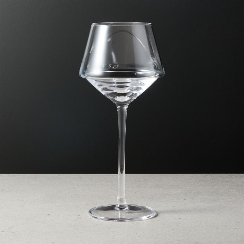 Joplin Modern White Wine Glass + Reviews CB2