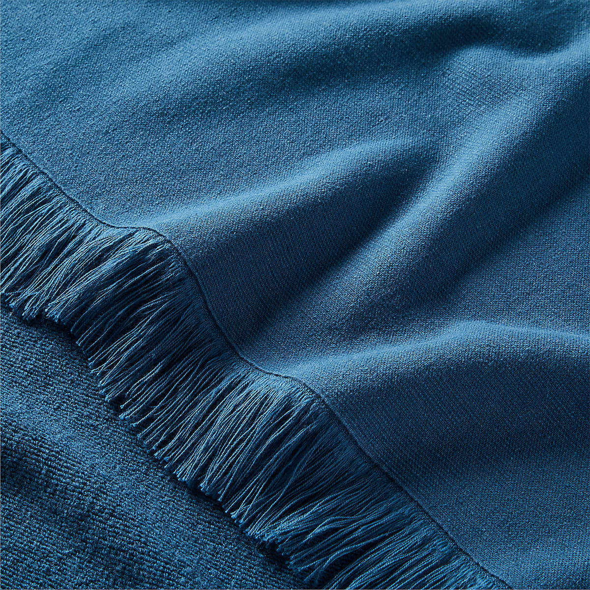 Jordin Blue Hemp Bath Towels CB2 Canada