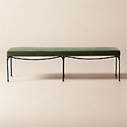 Journey 60" Sage Green Velvet Bench