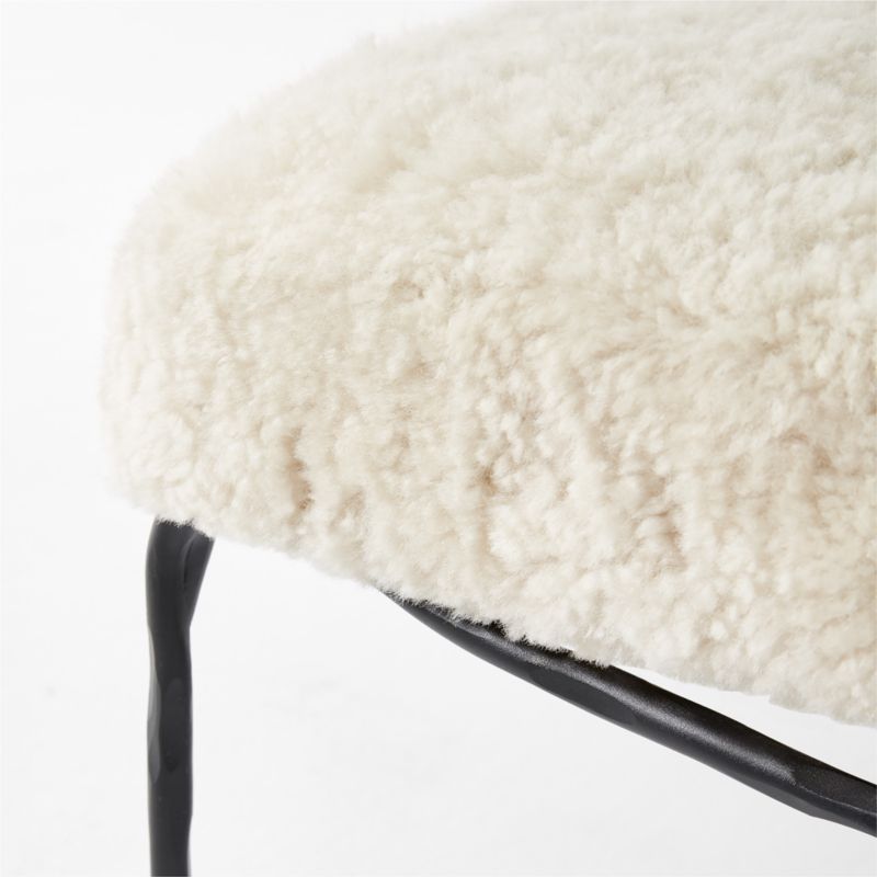 Journey 60" Cream Shearling Bench - image 6 of 7