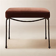 Journey 60" Terracotta Red Velvet Bench