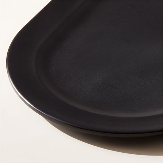 Jove Rectangular Black Melamine Serving Platter