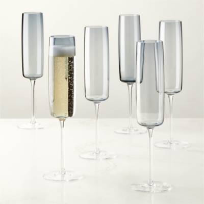 Modern New Year's Eve Wine Glasses | CB2