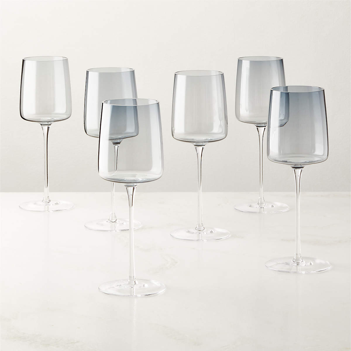 Juliet Midnight Blue White Wine Glass Set of 6 + Reviews | CB2