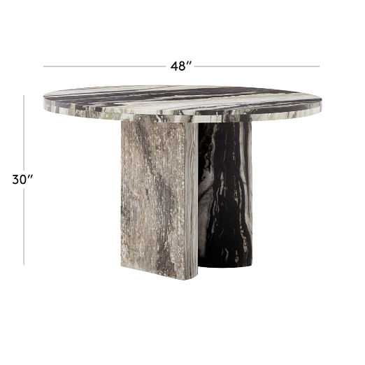 Julius 48" Round Marble Dining Table