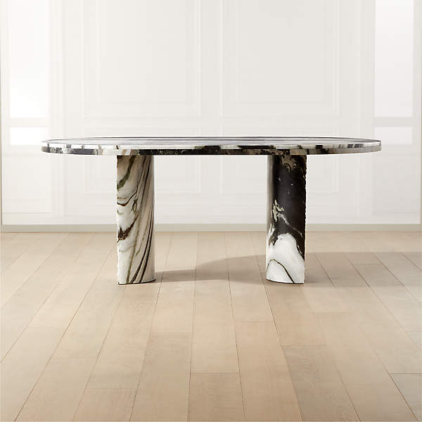 cb2 marble top dining table