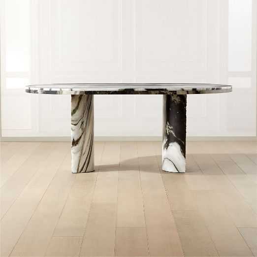 Julius 72" Oval Marble Dining Table