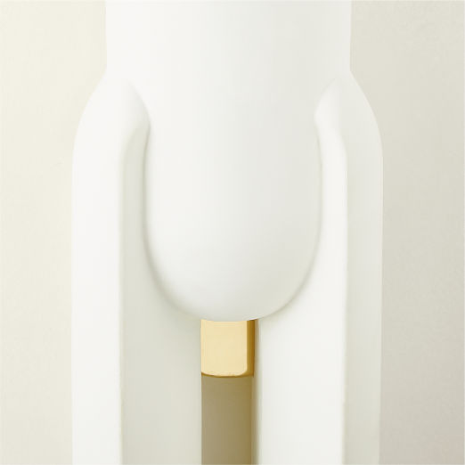 Jumeau White Concrete Wall Sconce Set of 2